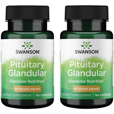 Swanson Raw Pituitary Glandular 80 Milligrams 60 Capsules (2 Pack)