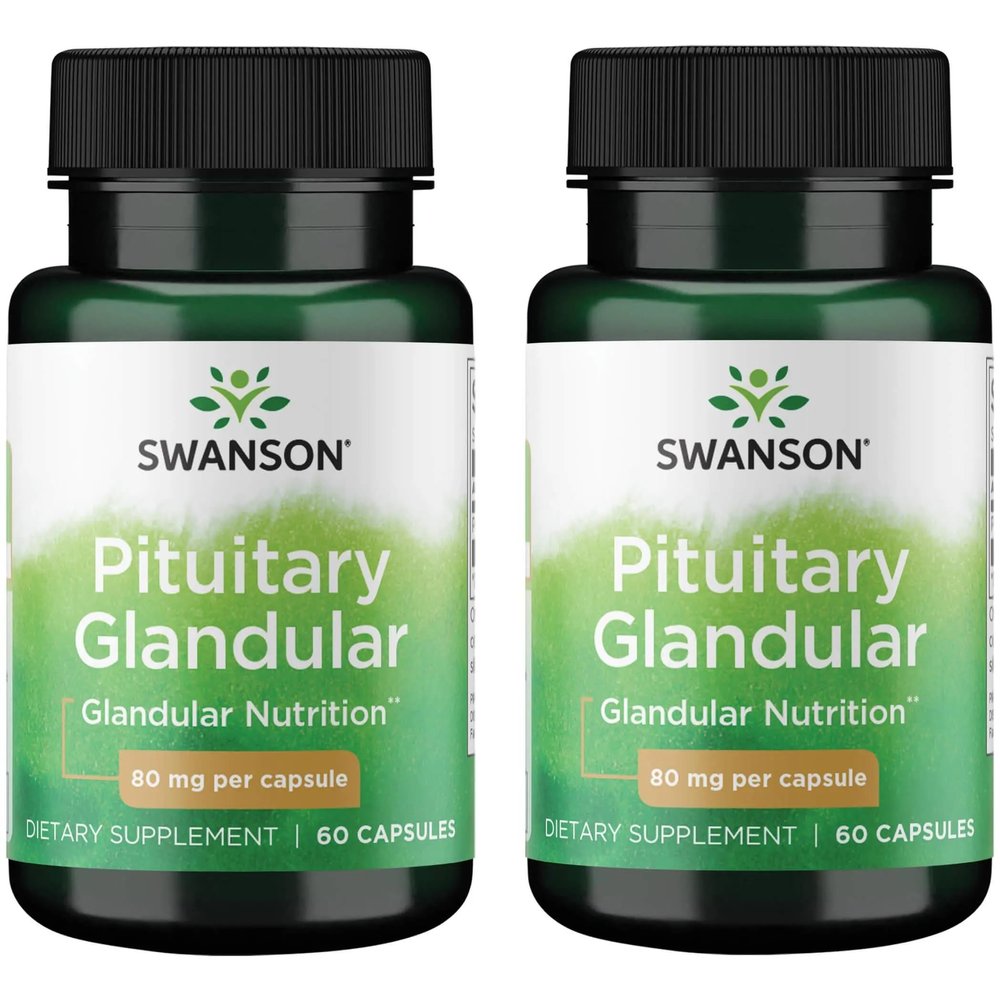 Swanson Raw Pituitary Glandular 80 Milligrams 60 Capsules (2 Pack)