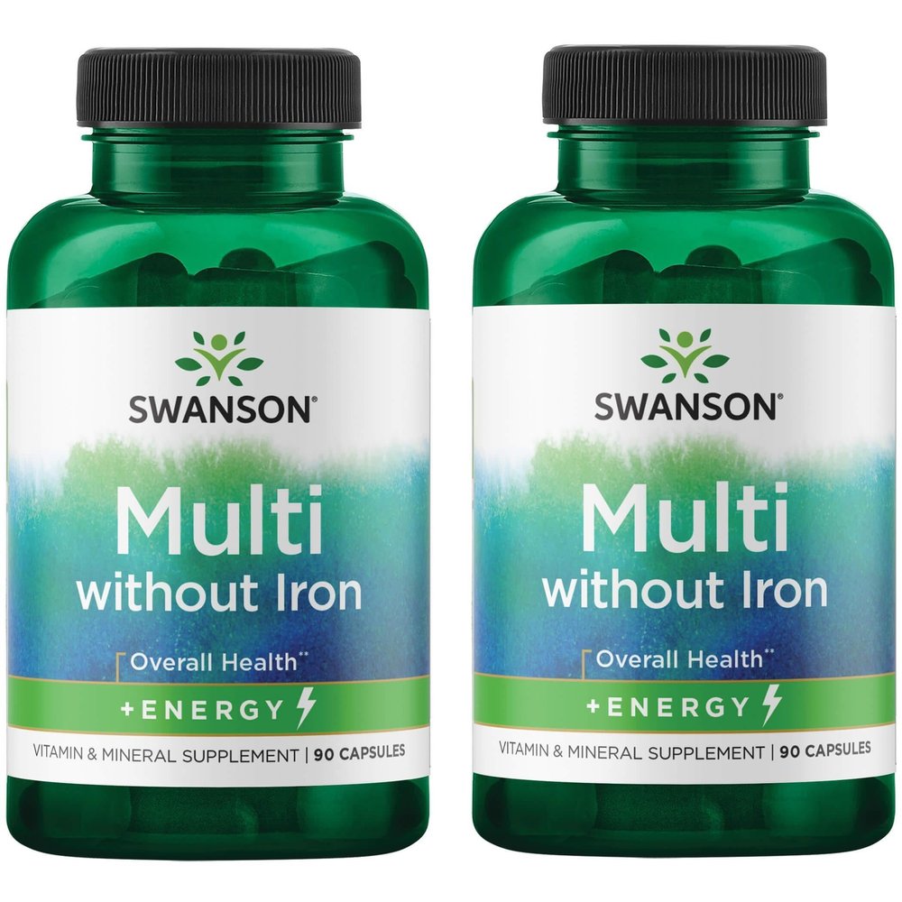 Swanson Active One Multivitamin Without Iron 90 Capsules (2 Pack)