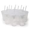 Rolling Sands 22 oz Reusable Plastic Cups with Lids, 10 Pack, USA Made Clear Tumblers; Includes 10 Reusable Straws; Dishwasher Safe view 1