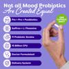 Probulin Mood Probiotics for Women with Saffron, L Theanine, Probiotic, Prebiotic, Postbiotic - Mood Support Supplement & Gut Support - Vegan, Non GMO, 30 Capsules view 2