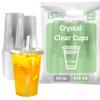 EcoQuality Clear Plastic Disposable Cups with Lids and Straws 250 count - 14 oz (ounces) Clear PET Cup for Smoothies, Protein Shakes, Bubble Tea, Iced Coffee, Boba, Fresh Juice, Meal Prep, Party Cup view 1