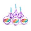 400ct Personalized Candy Promotional Items Light Purple Kisses with DIY Photo or Logo Stickers, Chocolate Party Favors for Birthday, Wedding view 1