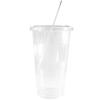 EcoQuality Clear Plastic Disposable Cups with Lids and Straws 500 count - 20 oz (ounces) Clear PET Cup for Smoothies, Protein Shakes, Bubble Tea, Iced Coffee, Boba, Fresh Juice, Meal Prep, Party Cup view 2