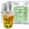Iced Coffee Go Cups and Lids | Cold Smoothie | Plastic Cups with Lids | 20 oz Cups, 300 Pack | Clear Plastic Disposable Pet Cups | Ideal for Coffee, Parfait, Juice, Soda, Cocktail, Party Cups view 1