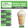 24 oz Cups, 300 Pack | Iced Coffee Go Cups and Dome Lids | Cold Smoothie | Plastic Cups with Dome Lids | Clear Plastic Disposable Pet Cup | Ideal for Coffee, Parfait, Juice, Soda, Cocktail, Party Cups view 4