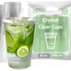 EcoQuality Clear Plastic Disposable Cups with Lids and Straws 150 count - 32 oz (ounces) Clear PET Cup for Smoothies, Protein Shakes, Bubble Tea, Iced Coffee, Boba, Fresh Juice, Meal Prep, Party Cup view 1