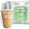 Iced Coffee Go Cups and Lids | Cold Smoothie | Plastic Cups with Lids | 24 oz Cups, 300 Pack | Clear Plastic Disposable Pet Cups | Ideal for Coffee, Parfait, Juice, Soda, Cocktail, Party Cups view 1