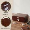 Bey-Berk Gerard Walnut Cigar Humidor, Brown  Holds 40 Cigars, Hygrometer, Magnetic Closure, Travel Storage Case view 2