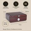 Bey-Berk Gerard Walnut Cigar Humidor, Brown  Holds 40 Cigars, Hygrometer, Magnetic Closure, Travel Storage Case view 3