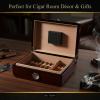 Bey-Berk Gerard Walnut Cigar Humidor, Brown  Holds 40 Cigars, Hygrometer, Magnetic Closure, Travel Storage Case view 4