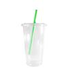Clear Plastic Disposable Cups with Lids and Smoothie Straws 400 count - 14 oz (ounces) Clear PET Cup for Smoothies, Protein Shakes, Bubble Tea, Iced Coffee, Boba, Fresh Juice, Meal Prep, Party Cup view 2