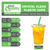 Clear Plastic Disposable Cups with Lids and Smoothie Straws 400 count - 14 oz (ounces) Clear PET Cup for Smoothies, Protein Shakes, Bubble Tea, Iced Coffee, Boba, Fresh Juice, Meal Prep, Party Cup view 4