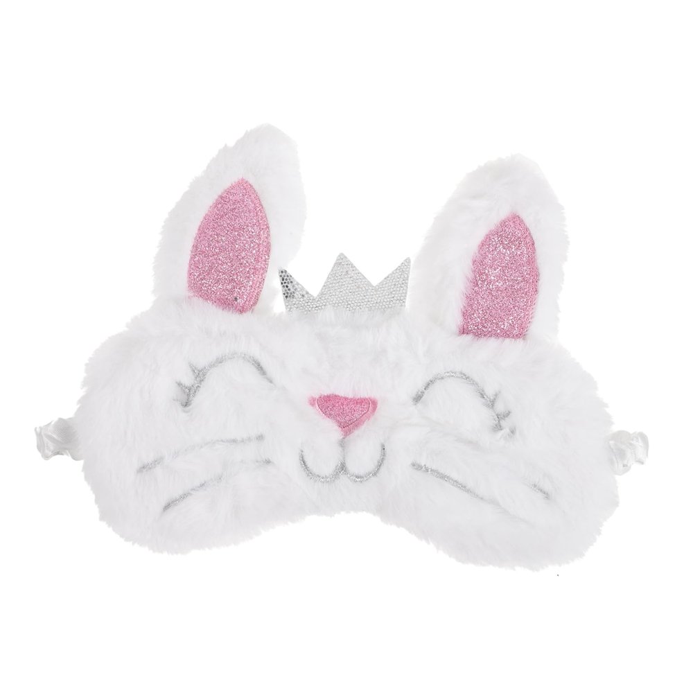 1pc Plush Rabbit Eye Mask Travel Eye Shade Cartoon Cover Plush Cover Sleep Blindfold Blindfold Patch Child White Animal