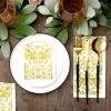 200 Pcs Bathroom Paper Towels for Guests Gold Baroque Guest Napkins 2 Ply Disposable Paper Hand Towels Elegant Napkin for Holiday Wedding Dinner Party view 2