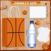 16 Pcs Sports Party Gift Bags with Tissue Paper Baseball Football Soccer Basketball Gift Goodie Favor Bags with Handle for Baseball Theme Party Girls Boys Birthday Decoration (Orange, Basketball) view 2