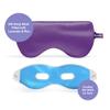 ASUTRA Silk Eye Pillow for Sleep, Purple - Filled w/Lavender Buds & Flax Seeds, Weighted Eye Mask, Meditation & Light Blocking Blindfold, Cooling Gel Mask Included view 2