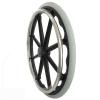 24x1 3/8, 24 inch Wheelchair Replacement Wheels, Wear-Resistant Aluminum Alloy Solid Wheelchair Rear Casters, Suitable for Manual Wheelchairs (Size : 61/24inch(1 Count)) view 1