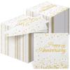 Spiareal 120 Pcs Wedding Anniversary Gold Paper Cocktail Napkins 2 Ply Disposable Beverage Dessert Napkins for Wedding Bridal Party(Happy Anniversary) view 1