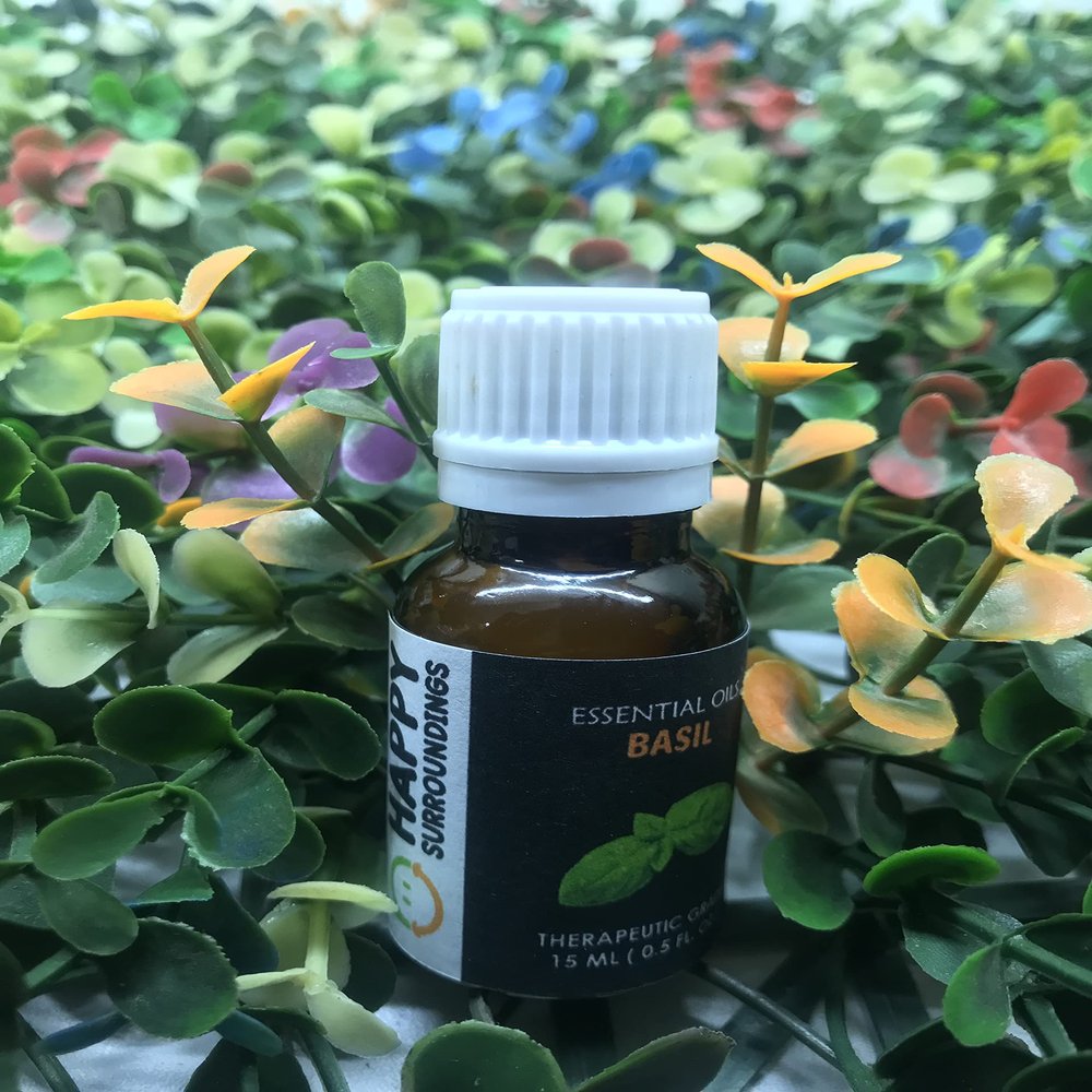 Basil Essential Oils ~ Pure Natural Aromatherapy Massage Oil - Therapeutic Grade - 100% Natural Incense - Pure essential oil (10ml)