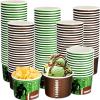 Mimorou 120 Pcs Football Party Supplies Football Bowls 9 oz Paper Bowls for Snack Chili Soup Chip Serving Bowl Disposable Paper Cups for Family Dinner Tailgate Parties Sports Event, 2 Styles view 1
