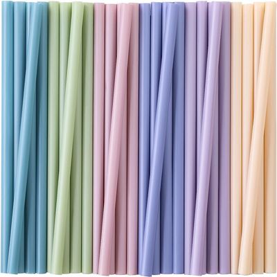 100 Pcs Jumbo Smoothie Straws, Disposable Wide Plastic Drinking Straws, Colorful Plastic Straws for Milkshakes, Smoothies, Boba, Bubble Tea, Ice Coffee - 8.5"L, 0.4" D
