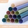100 Pcs Jumbo Smoothie Straws, Disposable Wide Plastic Drinking Straws, Colorful Plastic Straws for Milkshakes, Smoothies, Boba, Bubble Tea, Ice Coffee - 8.5"L, 0.4" D view 4