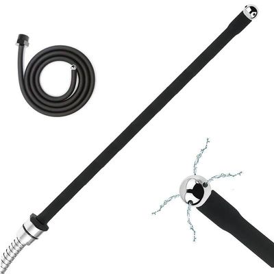 Silicone Nozzle Enema ASilicone Nozzle Enema Attachment Reusable Douche Black Hose Nozzle (59.05 in)