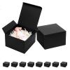 Mcfleet Black Gift Boxes with Lids 6x6x4 Inches 10 Pack Groomsmen Proposal Cardboard Craft Small Gift Box for Christmas, Wedding, Graduation, Holiday, Birthday Presents Packaging view 1