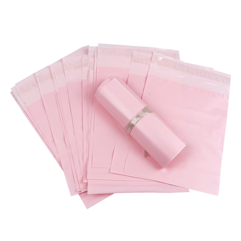 Hipruict Personal Disposal Bags, Set of 100 Sanitary Napkin Disposal Bags, Hide Personal Items, Self Sealing Bag to Seal Smell, Beautiful Light Pink Color, Suitable for Sanitary Napkin (Light Pink)