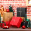 Spiareal 12 Pcs Christmas Boxes with Lids 8'' x 8''x 4'' Square Kraft Boxes with Twine for Xmas Gift Wrapping Holidays Wedding Birthday Party (Red, Black, Brown) view 3