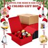 Spiareal 12 Pcs Christmas Boxes with Lids 8'' x 8''x 4'' Square Kraft Boxes with Twine for Xmas Gift Wrapping Holidays Wedding Birthday Party (Red, Black, Brown) view 4