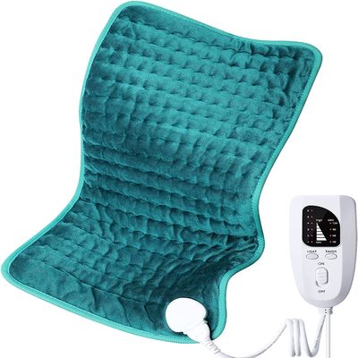 Electric Heating Pad, Hot Heated Pad for Muscle Pain, Cramps and Arthritis Relief, 6 Fast Heating Settings, Auto-Off, Machine Washable, Large Size 12"x24" (Peacock Green)