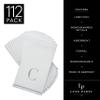 Luxe Party 112 Pack Monogram Napkins | Letter C Initial | Disposable | Premium Airlaid | Linen Feel | Decorative Table Setting | Guest Towel Napkin | White and Silver view 2