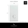 Luxe Party 112 Pack Monogram Napkins | Letter C Initial | Disposable | Premium Airlaid | Linen Feel | Decorative Table Setting | Guest Towel Napkin | White and Silver view 4