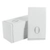 Luxe Party 112 Pack Monogram Napkins | Letter O Initial | Disposable | Premium Airlaid | Linen Feel | Decorative Table Setting | Guest Towel Napkin | White and Silver view 1