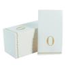 Luxe Party 112 Pack Monogram Napkins | Letter O Initial | Disposable | Premium Airlaid | Linen Feel | Decorative Table Setting | Guest Towel Napkin | White and Gold view 1