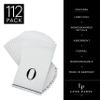 Luxe Party 112 Pack Monogram Napkins | Letter O Initial | Disposable | Premium Airlaid | Linen Feel | Decorative Table Setting | Guest Towel Napkin | White and Black view 2