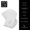 Luxe Party 112 Pack Monogram Napkins | Letter J Initial | Disposable | Premium Airlaid | Linen Feel | Decorative Table Setting | Guest Towel Napkin | White and Gold view 2