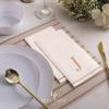Luxe Party 112 Pack Monogram Napkins | Letter J Initial | Disposable | Premium Airlaid | Linen Feel | Decorative Table Setting | Guest Towel Napkin | White and Gold view 3