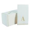 Luxe Party 112 Pack Monogram Napkins | Letter A Initial | Disposable | Premium Airlaid | Linen Feel | Decorative Table Setting | Guest Towel Napkin | White and Gold view 1
