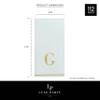 Luxe Party 112 Pack Monogram Napkins | Letter G Initial | Disposable | Premium Airlaid | Linen Feel | Decorative Table Setting | Guest Towel Napkin | White and Gold view 4