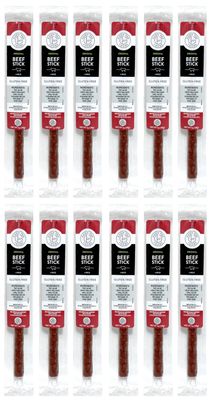 Good Fod Foods Original Meat Sticks Low FODMAP Snacks for a Healthy Gut, Zero Sugar Jerky Sticks, Keto Friendly, Gluten-Free Beef Sticks 1 Ounce (12 Pack)