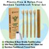 Gaia Guy Bamboo and Boar Bristle Toothbrush (4 Pack) + Travel Case & Silk Dental Floss | 100% Compostable Bristles and Floss | Eco-Friendly Dental Set | Biodegradable & Compostable Wooden Toothbrushes view 3