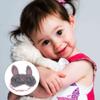 1pc Plush Rabbit Eye Mask Breathable Sleeping Mask for Comfortable Sleep Elastic Fit for Adults and Boys and Girls Adorable Grey Long-Eared Design for Travel and Relaxation view 2