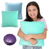 Special Supplies Vibrating Pillow Sensory Pressure Activated for Kids and Adults, 12 Plush Minky Soft Cover-Textured Therapy Stimulation Bumps, 3 Vibration Modes, Music & Voice Recording- Blue/Green view 1