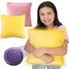 Special Supplies Vibrating Pillow Sensory Pressure Activated for Kids and Adults, 12 Plush Cover -Textured Therapy Stimulation Bumps- 3 Vibration Modes, Music & Voice Recording- Pink/Yellow view 1