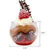 48 Pack 3 oz. Sphere Mini Dessert Cups Parfait Professional-Grade Recyclable Clear Disposable Plastic Fishbowl for Parfait Desserts, Appetizers, Events, and Parties CMJJ view 4