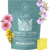 Laki Naturals Throat Soak Herbal Throat Lozenges (14 Ct)  Hawaiian Sea Salt Sore Throat & Dry Mouth Soothing Drops  Vegan, Non-GMO, Sugar-Free & Gluten-Free Sweet and Salty Herbal Candies view 1