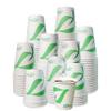 8 oz Compostable Paper Cups - Biodegradable Disposable White Paper Coffee Cups PLA Lined - Eco-friendly Hot and Cold Drinking Cups for Travel, Picnic, Party and Events (300) view 1
